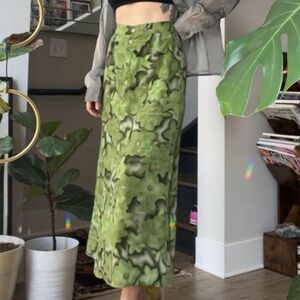 Vintage Jaclyn Smith Green Maxi Skirt